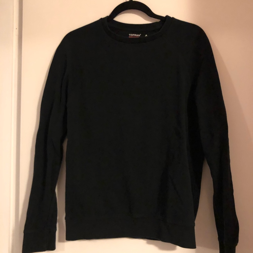 TOPMAN black crew neck sweater